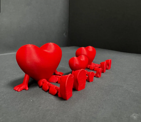 Flexi Heart — 3D printed by Moon Studio 3D
